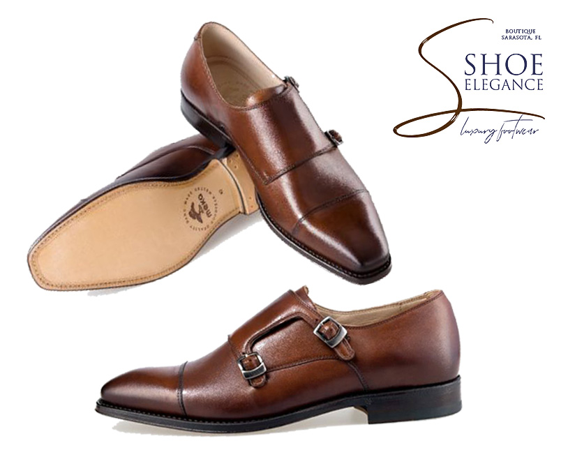 Monk Strap Leather Shoes, Handmade shoes, Goodyear welt