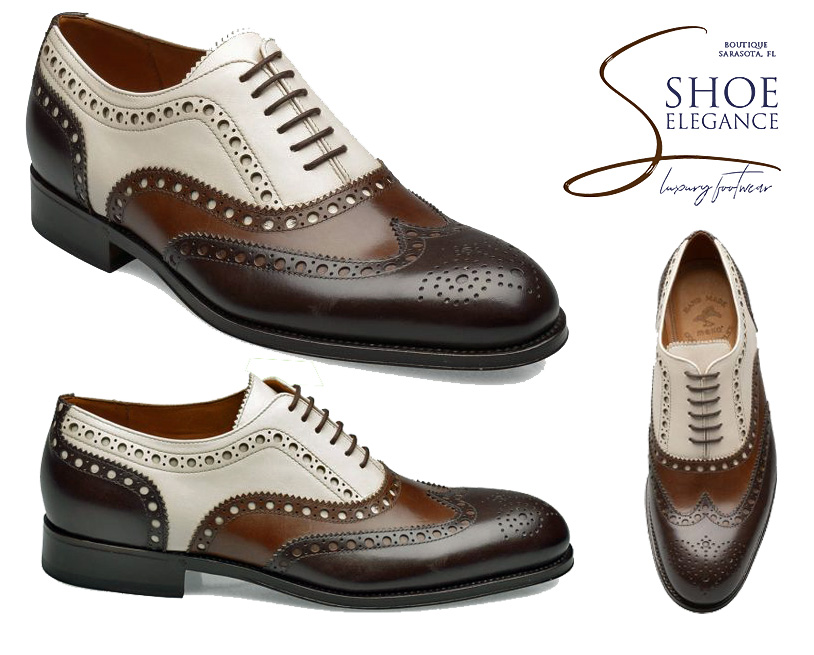 Men's wingtip shoes, men's brogue shoes, handmade shoes, goodyear welt 